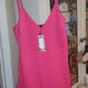 Boohoo Women's Neon Pink Spaghetti Strap